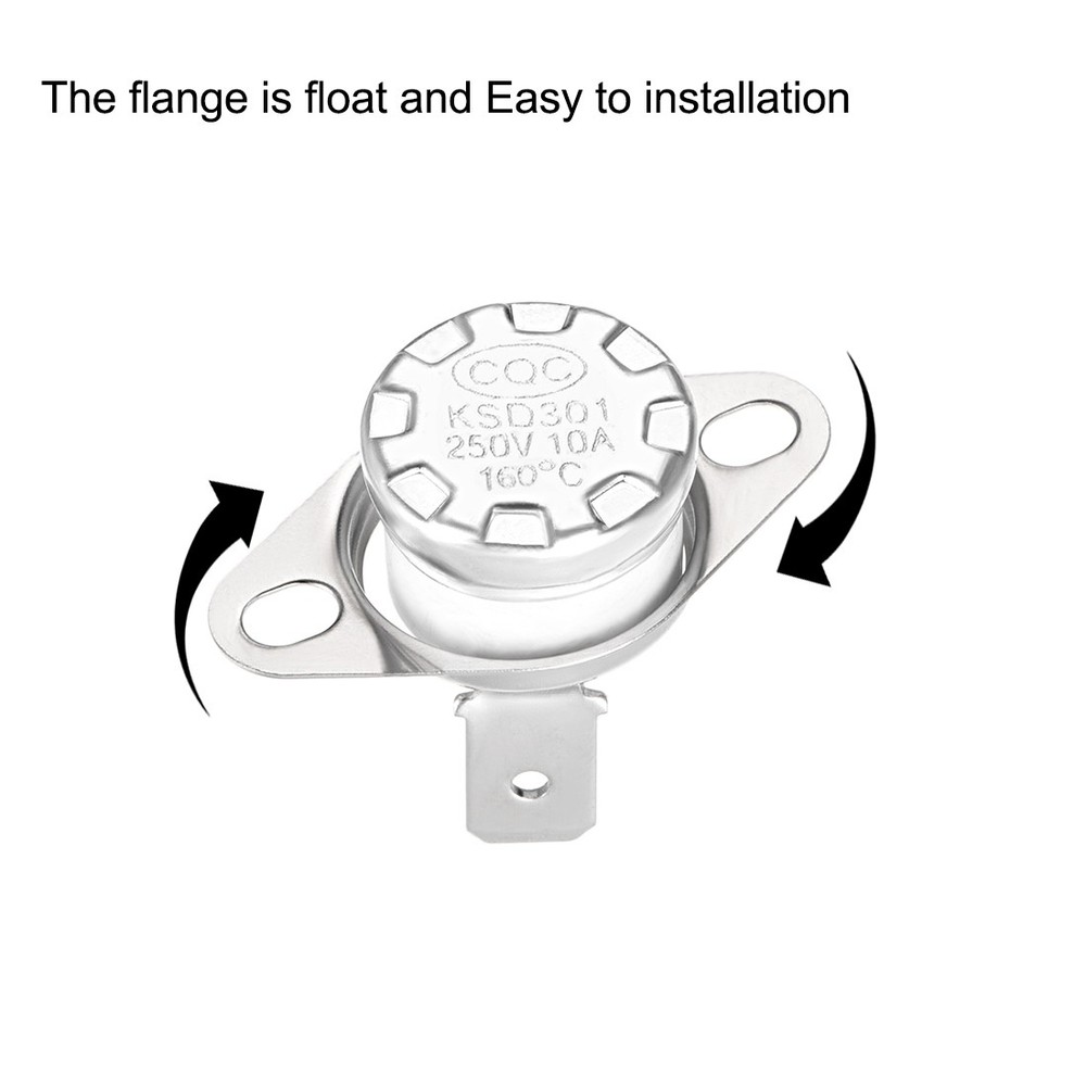 KSD301 160°C 10A Normally Closed Temperature Control Switch Ceramic Material,5pc