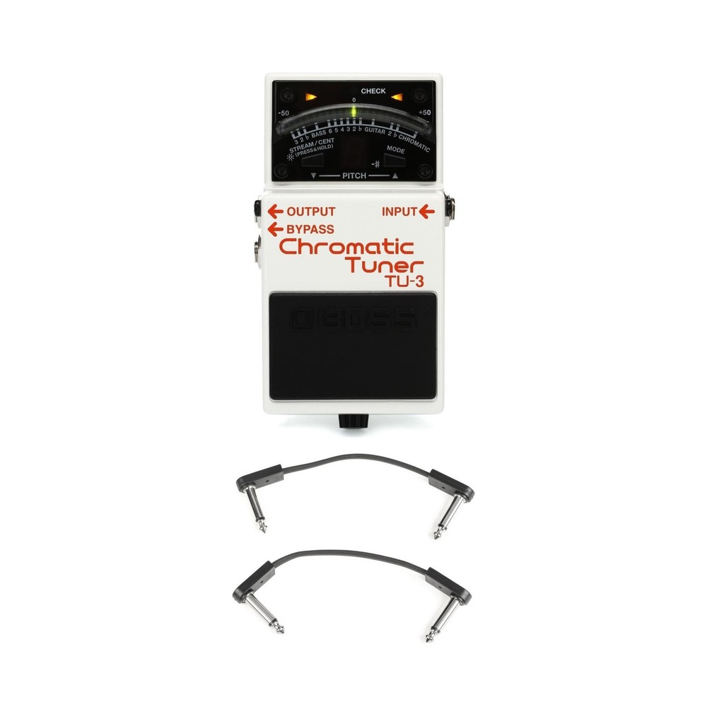 Boss TU-3 Chromatic Tuner Pedal with Patch Cables