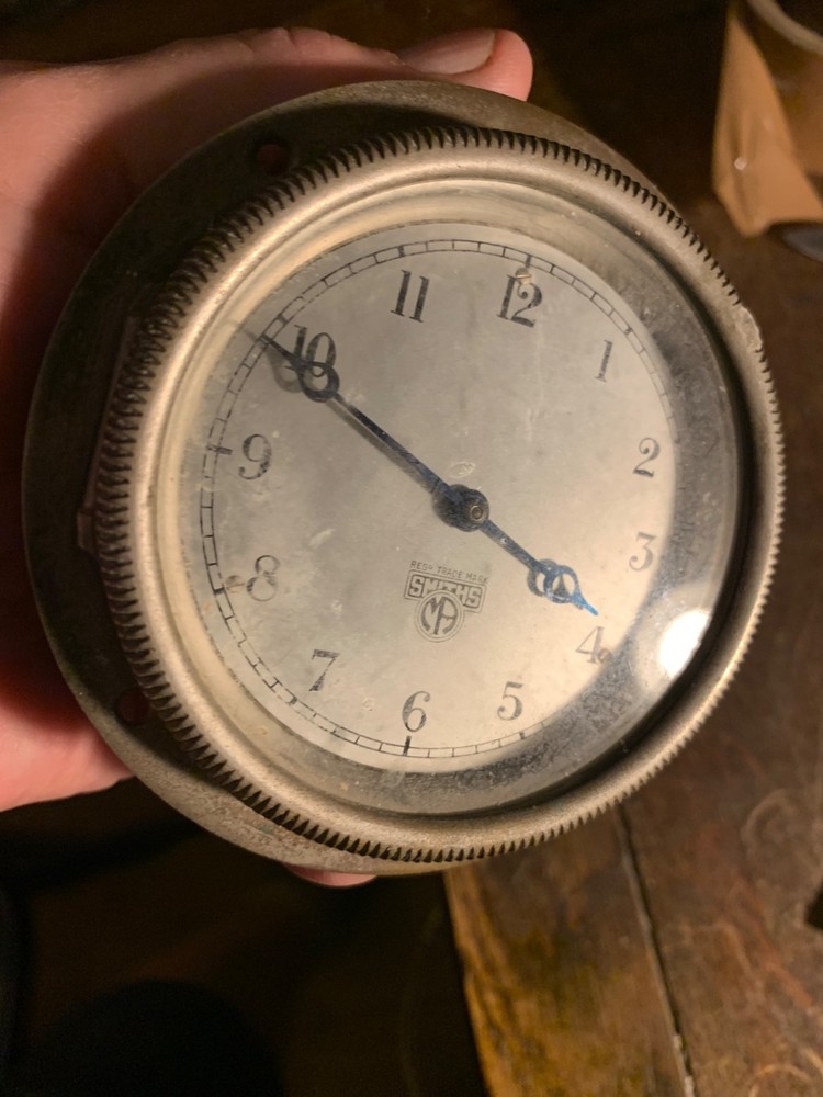 Vintage smiths MA car panel clock WORKING FINE