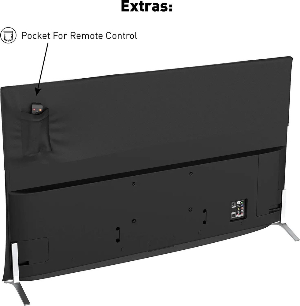 55 inch TV Cover Dust Screen Protector for Flat screen LCD, Black