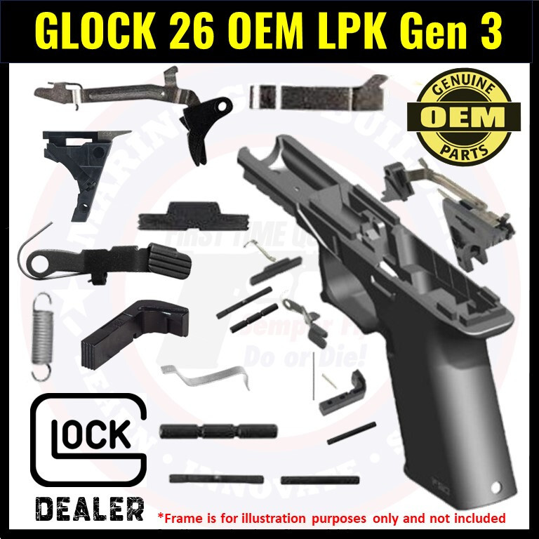 G26 OEM LPK Gen 3 Genuine Stamped Glock 26 Lower Parts Kit