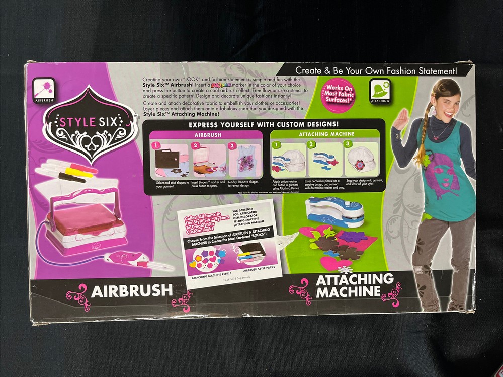 Style Six Airbrush & Attaching Machine Bonus Pack ~ New