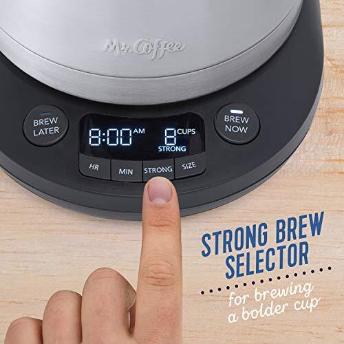 Mr. Coffee Programmable Coffee Maker Machine Single Serve 10 Cups, Black