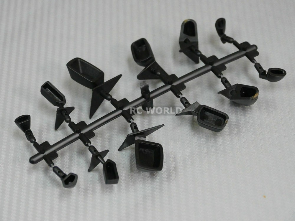 1/10 RC Car MIRROR SET For Body Shell -6 Different Styles - BLACK