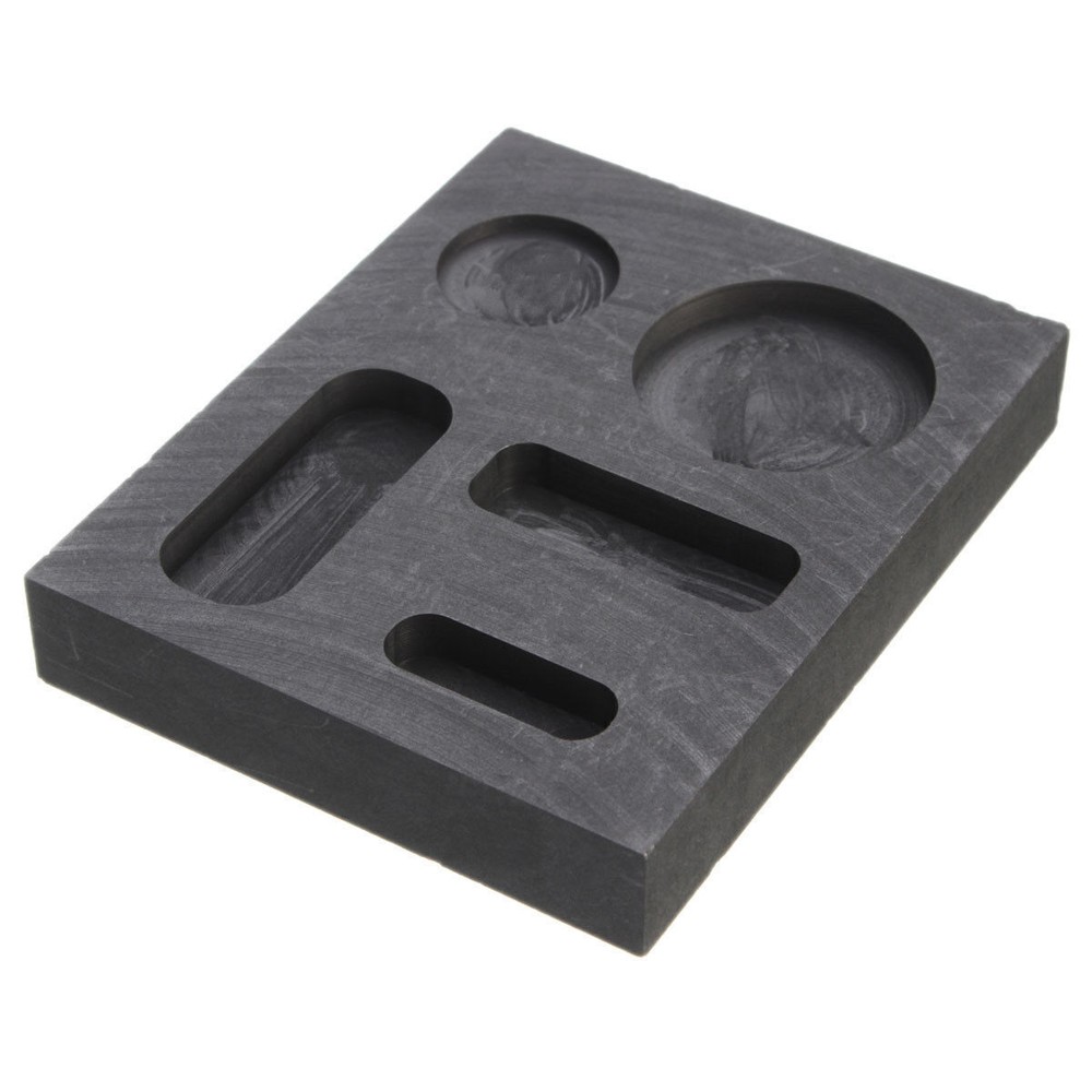 Graphite Ingot Melting Casting Refining Scrap Combo Mold For Gold Bar Round Coin