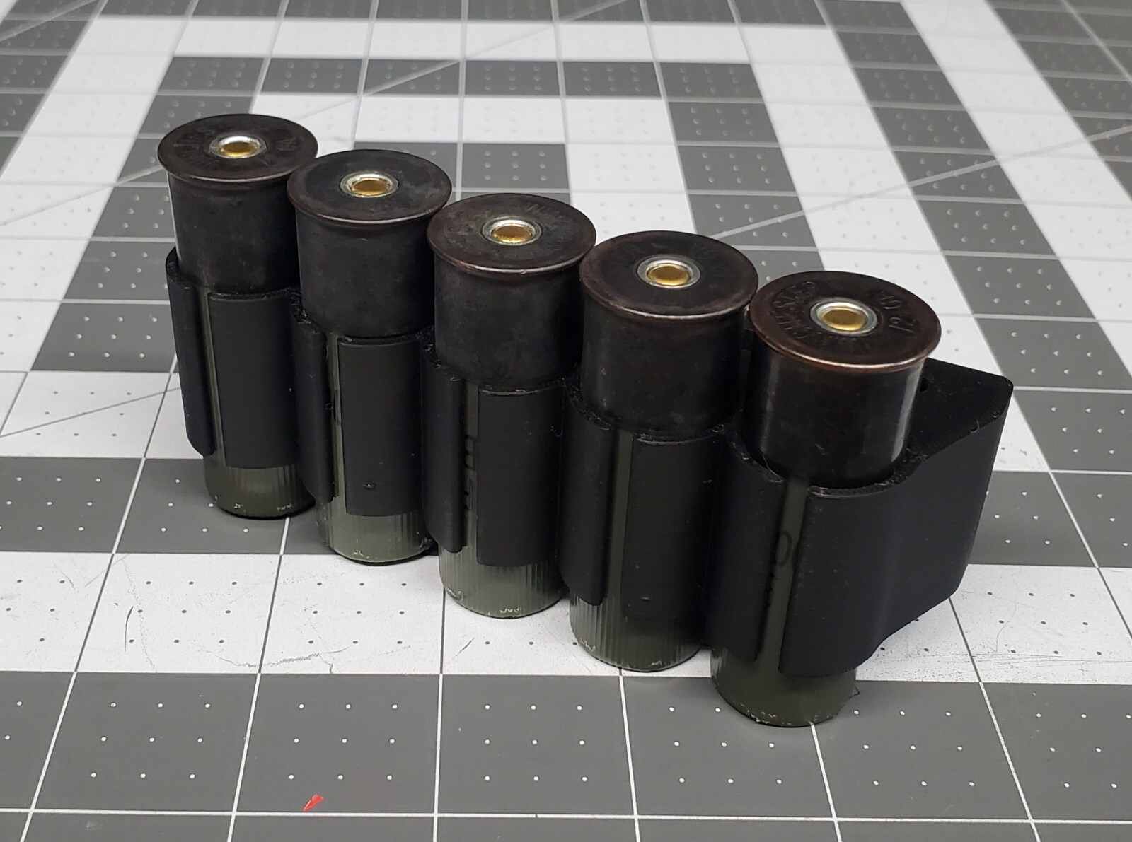 5 Shell Tactical Shotgun 12 Gauge Shell Ammo Holder with Vest / Belt Clip 12 Ga.