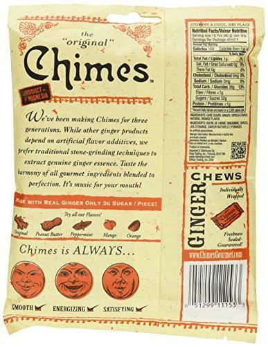 Chimes Ginger Chews, Orange, 5 Oz