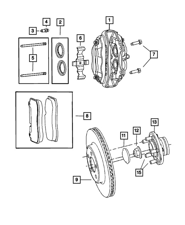 Genuine Mopar Disc Brake Caliper Assembly Right 68307710aa