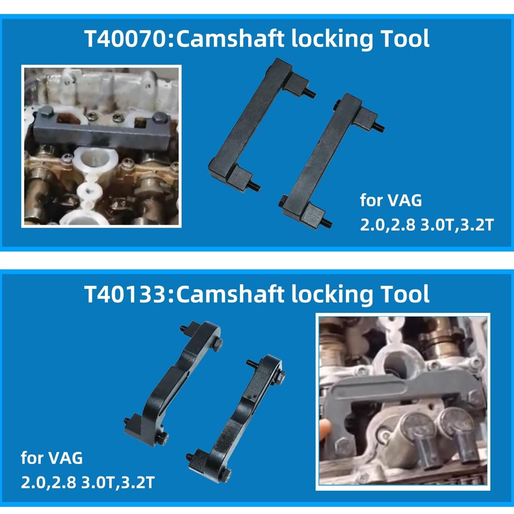 DPTOOL Engine Timing Tool Kit Compatible with VW Audi 2.0 2.4 2.8 16PC KIT