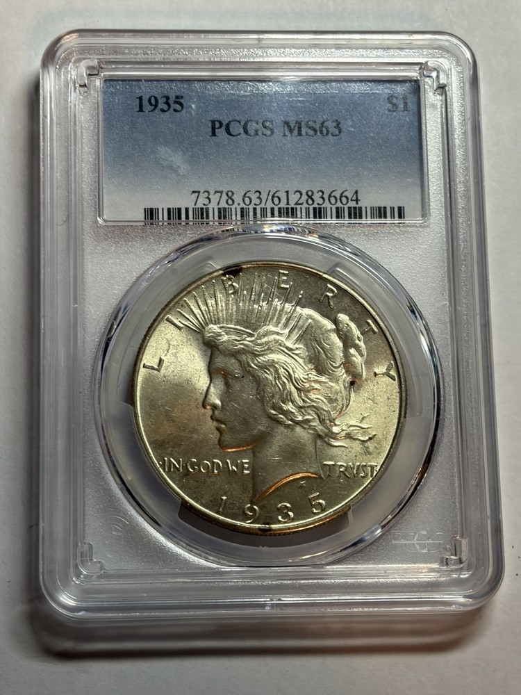 1935 Peace Silver Dollar PCGS MS63 Better Date Nice Strike