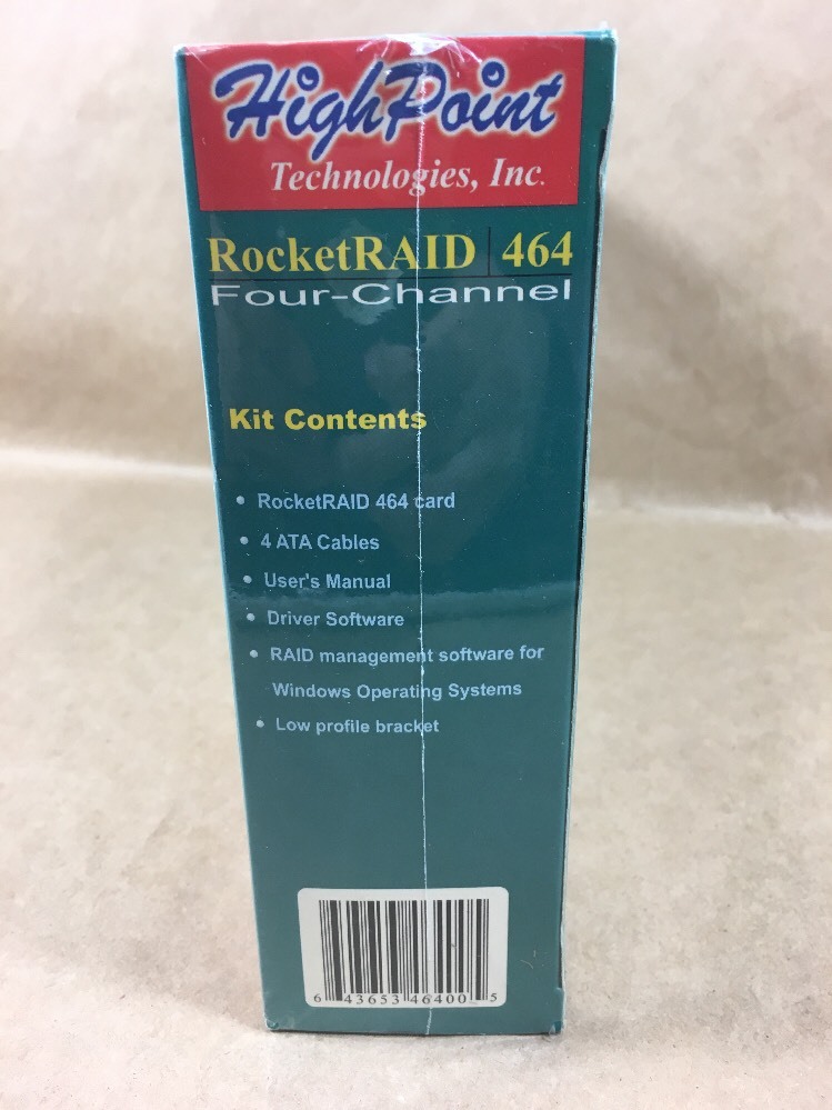 Highpoint RocketRaid 464 / 4-Channel ATA Raid 5 Host Adapter - NEW