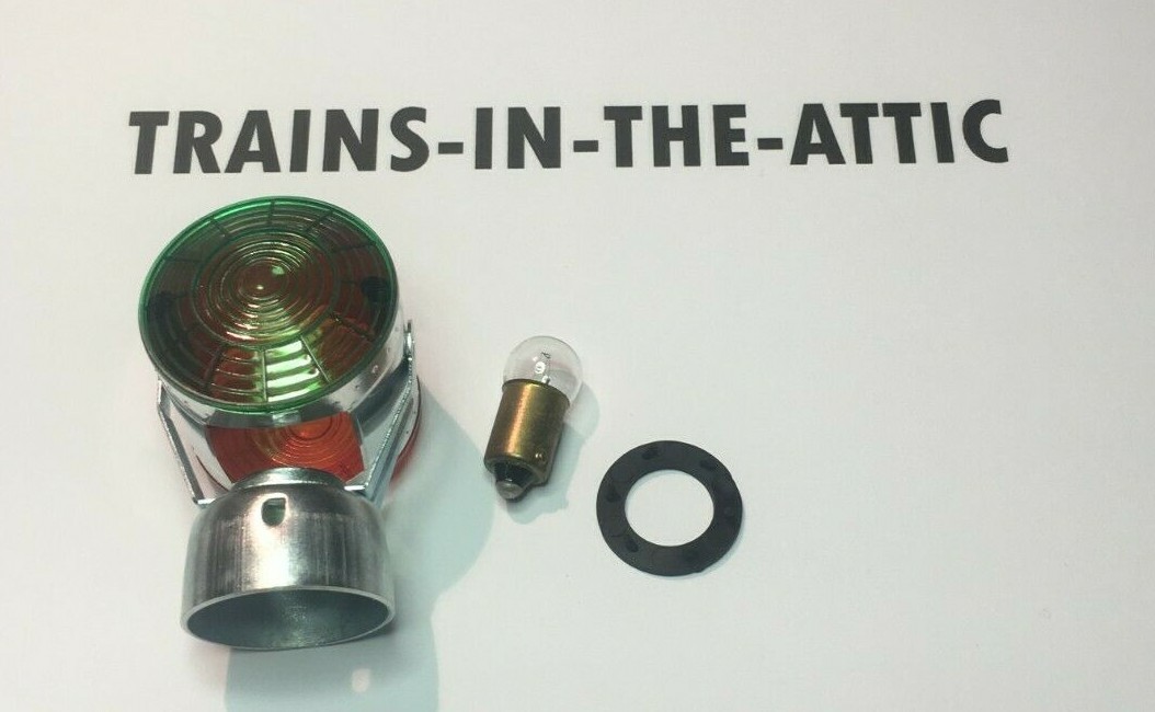 LIONEL 494 BEACON KIT BEACON BRACKET/ BEACON TOP/CORRECT BULB & DRIVE WASHER NEW
