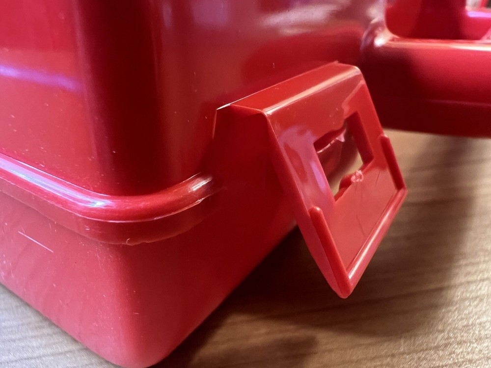 Red Plastic Tool Boxes 9”x8” - Snap-on Logo - 6 Different Styles - USA