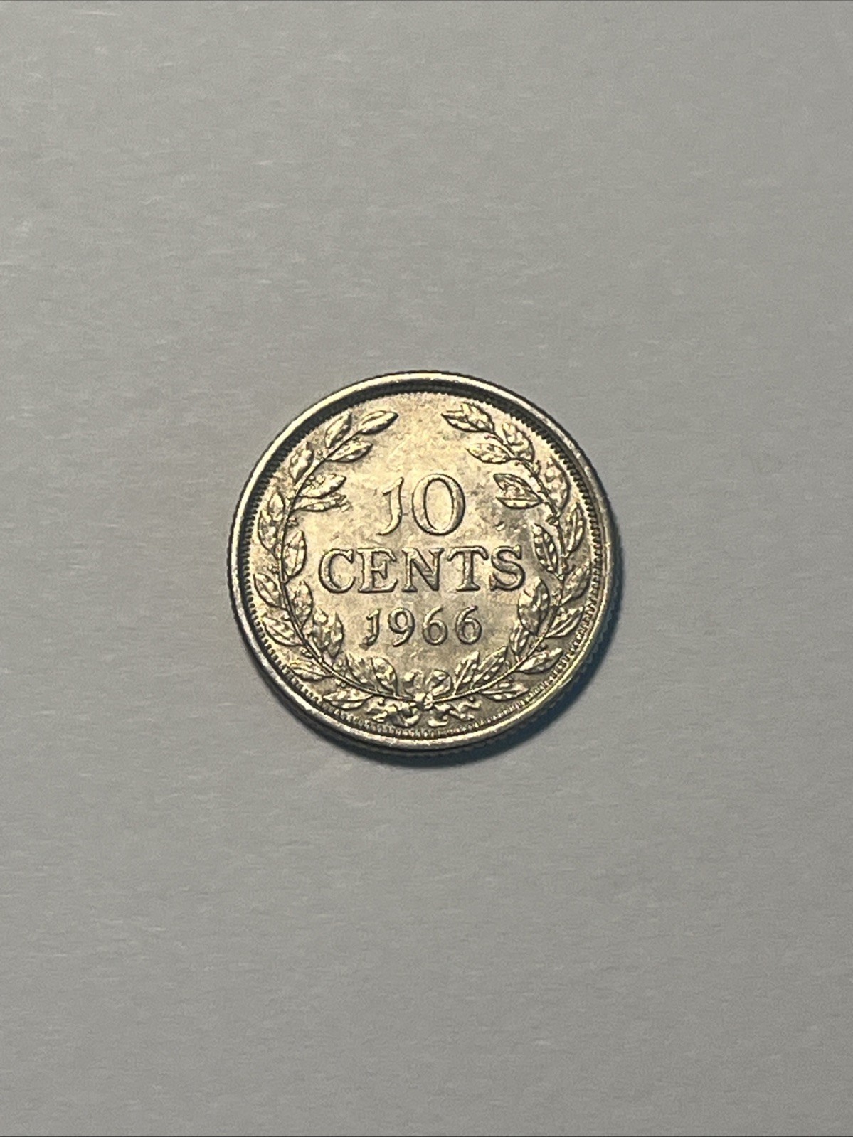 1966 Liberia 10 Cents Liberian 10c Coin