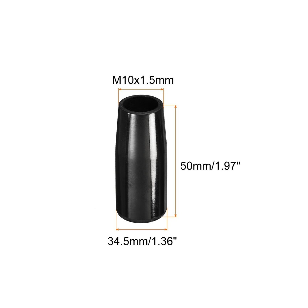 M10x50mm Female Threaded Hand Knobs Oval Brass Insert Handles for Machine, 4Pcs