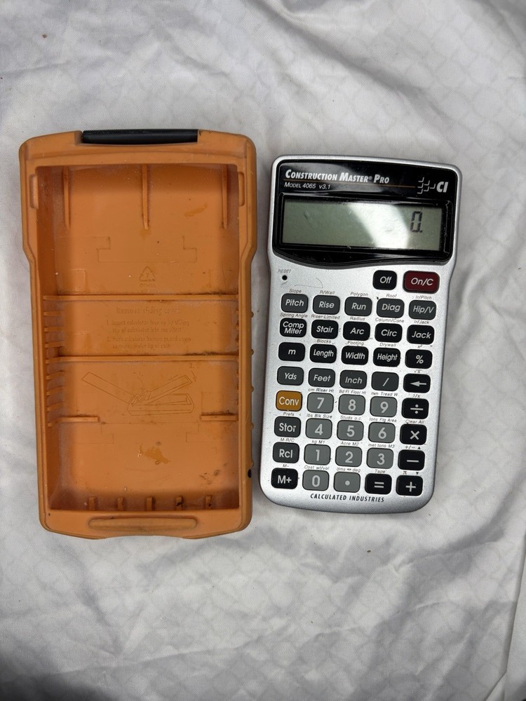 Construction Master Pro 4065 V3.1 Calculator w/ Rubber Case Tested & Working