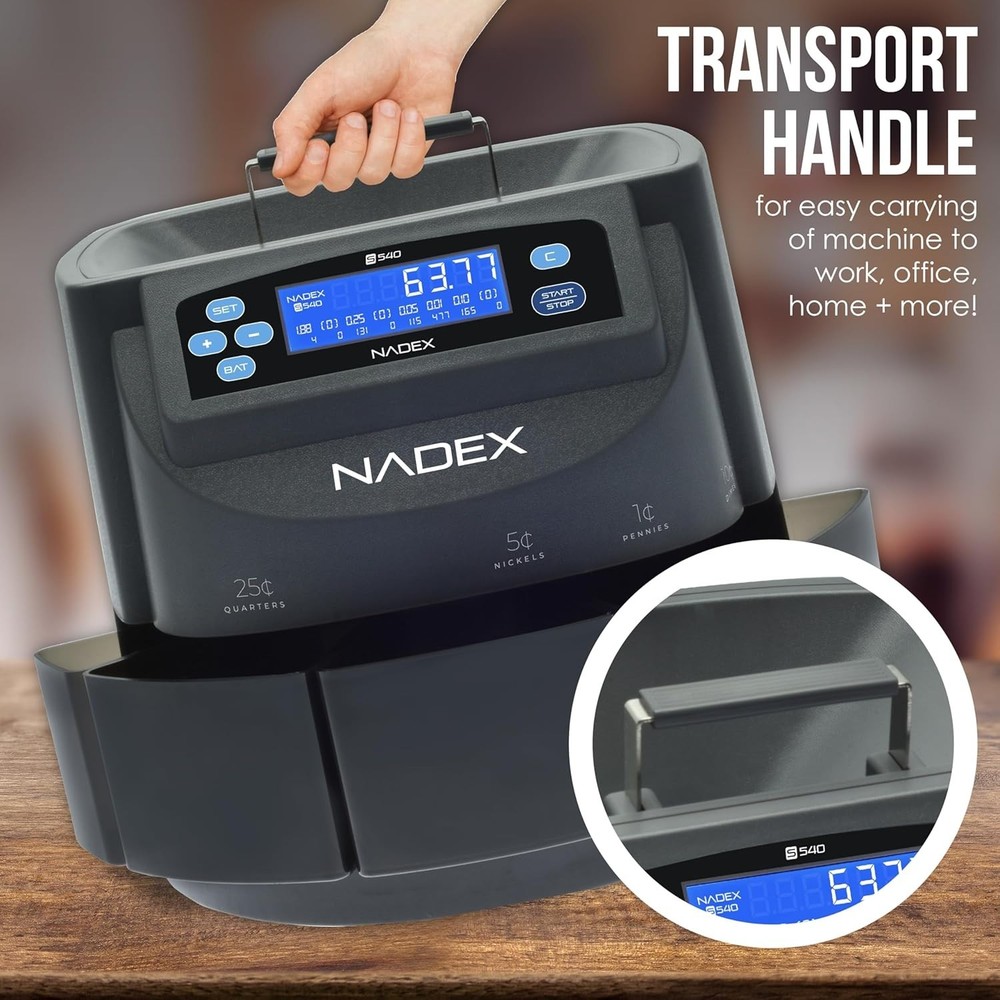 S540 Pro Coin Sorting Machine - Coin Counter & Automatic Wrapper with 48 Tubes