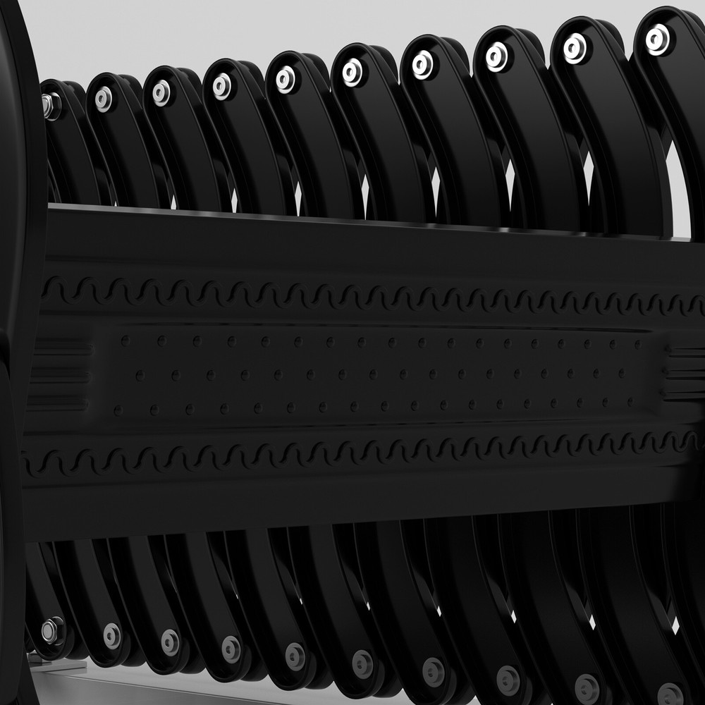 Wall Mounted Folding Ladder Black Loft Attic Stairs Pull down 12 Steps B9