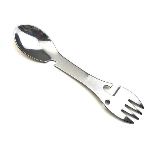 Stainless Spoon Fork Knife Opener Multi-Tool / Camping Survival Kit Picnic Spork