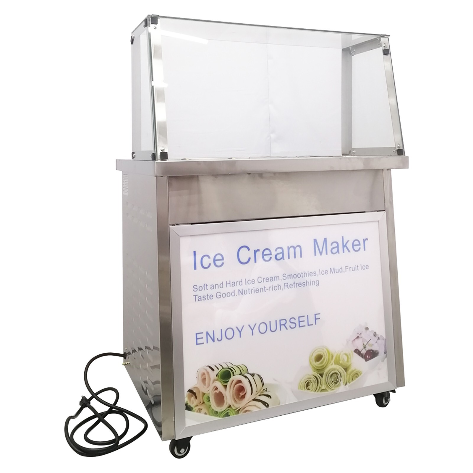 Thailand Ice Cream Roll Machine Fry Ice Cream Machine Frozen Yogurt Machine New