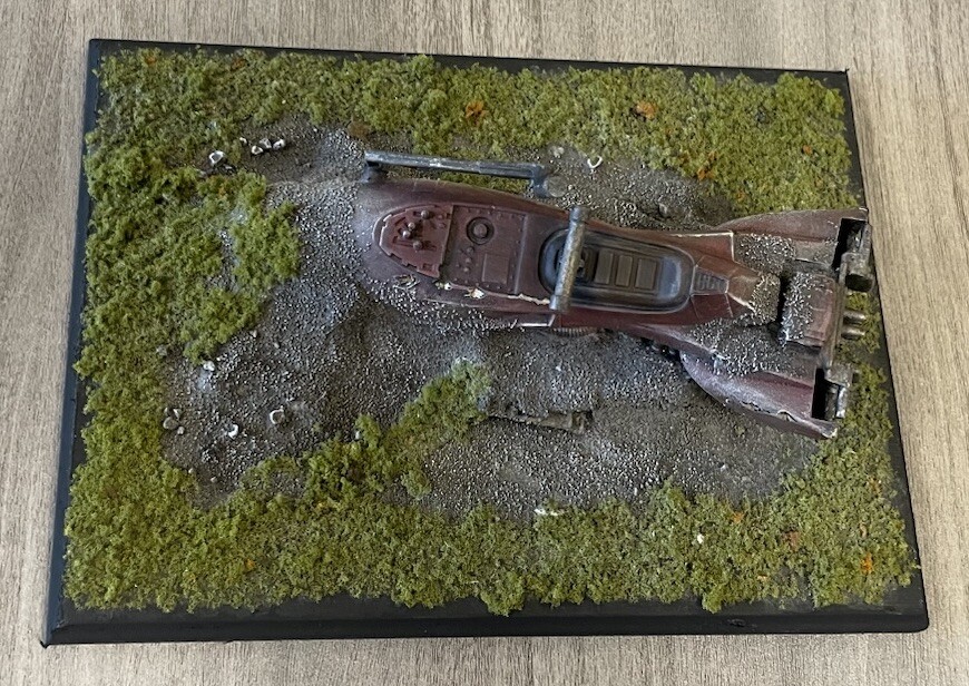 Star Wars Crashed Speeder Display Base ( 5in x 7in)