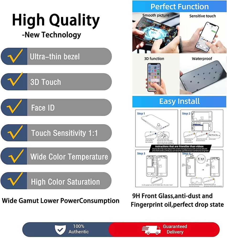 For iPhone 11 Pro Max LCD OLED Display Touch Screen Replacement Digitizer Lot