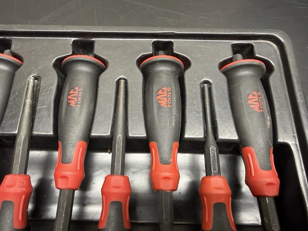 MAC TOOLS PCHG10SB 10-PC MOLDED GRIP PUNCH AND CHISEL SET