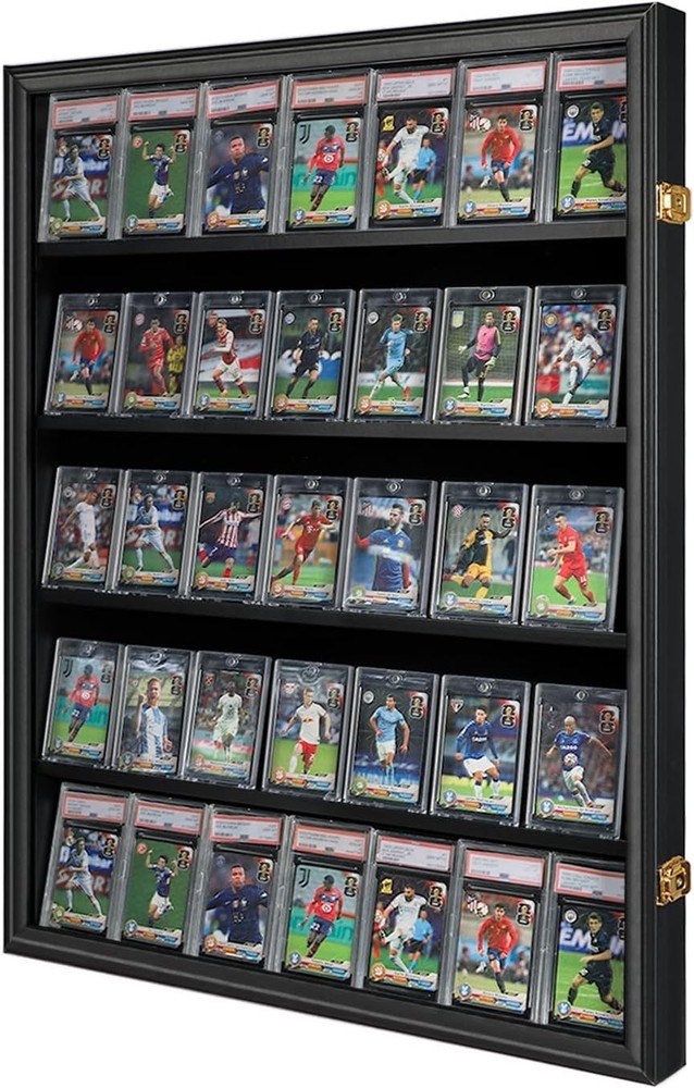 35 Graded Sports Card Display Case - Baseball Card Display Frame with UV Prot...