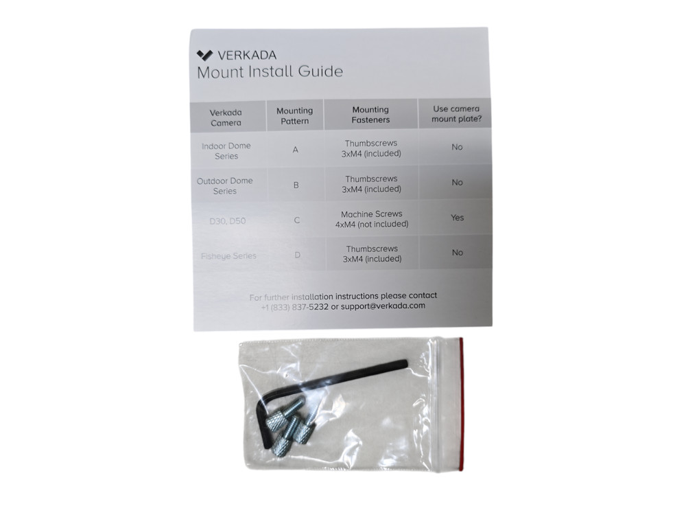 Verkada ACC-MNT-8 Camera Pendant Cap Mount Kit 2A-32001-A