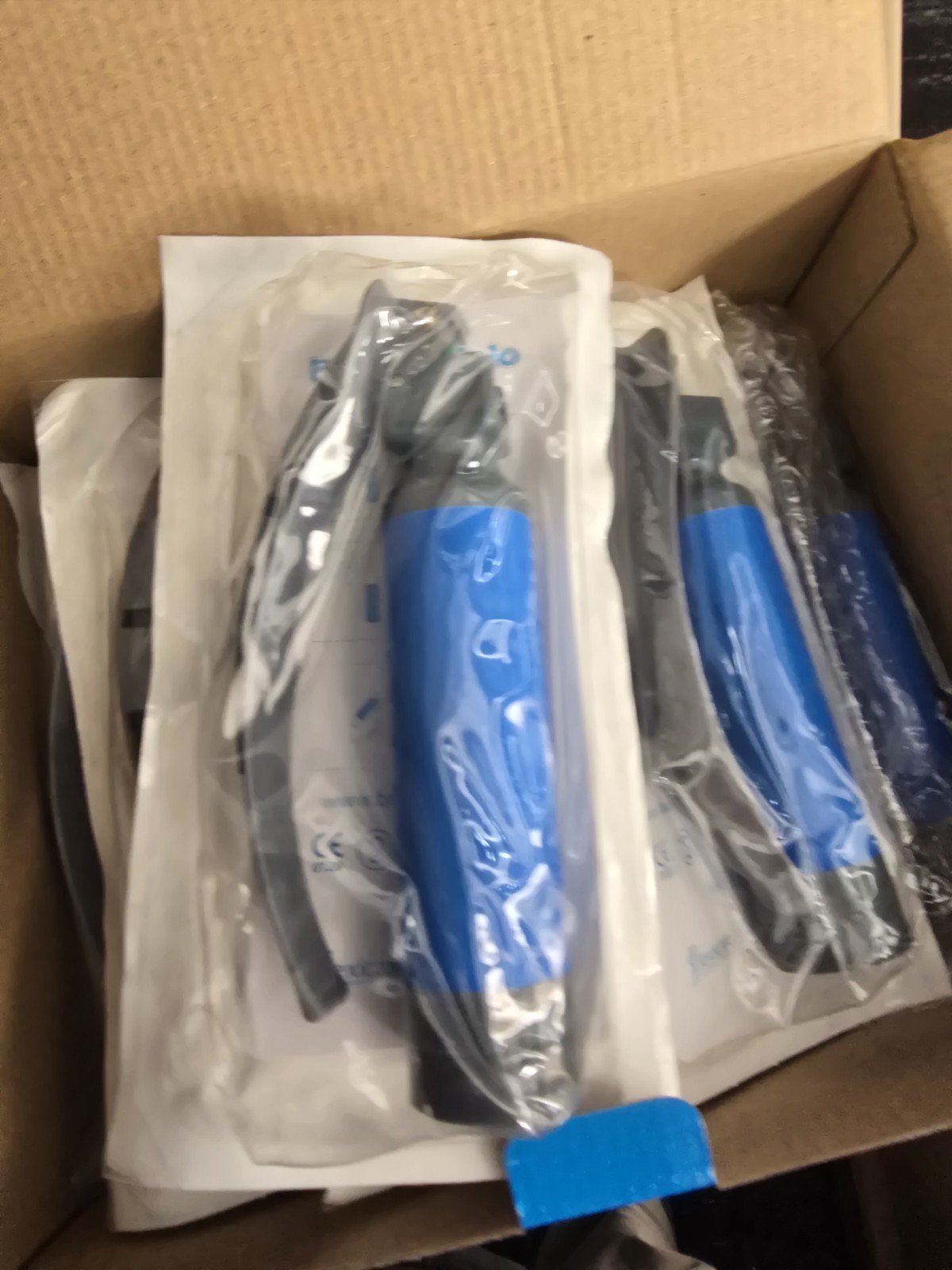 10 Fiber Optic Laryngoscope Handles+Blade Mac 4