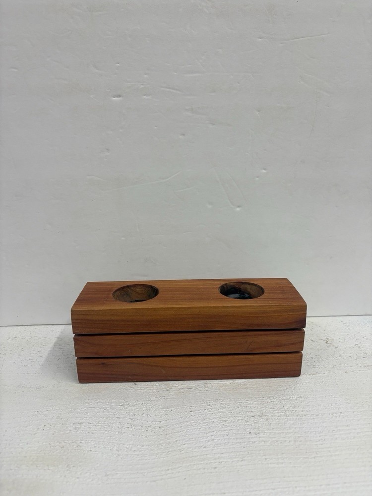 Cherry Wood Candle Holder