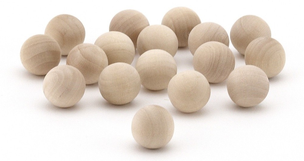 Hygloss Wood Balls 18/Pkg-0.75" - 3 Pack