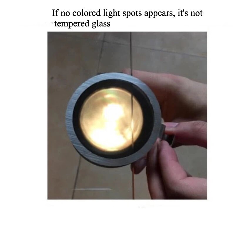 1pc Toughened Glass Detection Torch - Quick Identification LED Flashlight