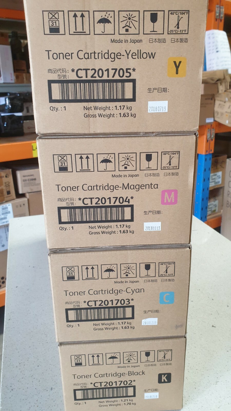 Full Set of Genuine Xerox Color  550 560 570 C60 C70