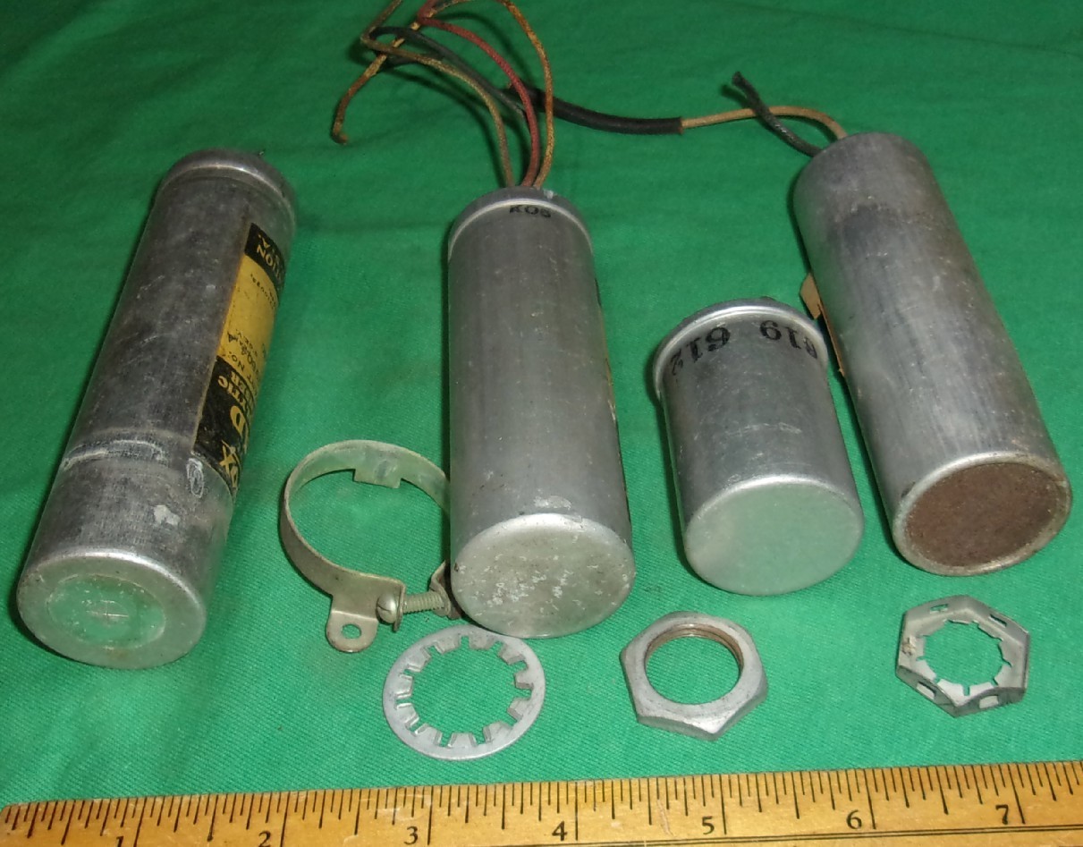 (4) AEROVOX Can Electrolytic Capacitors (1930's)