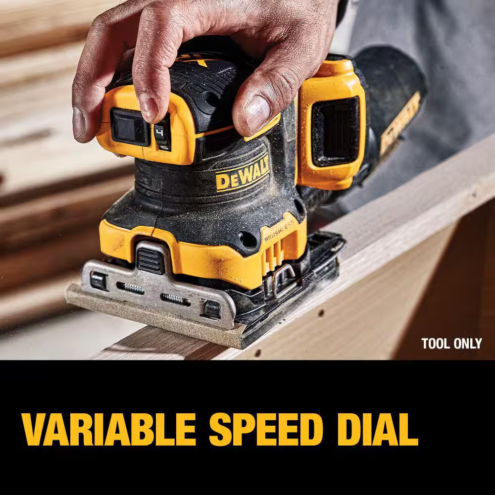 20V MAX XR Cordless Brushless 1/4 Sheet Variable Speed Sander (Tool Only)