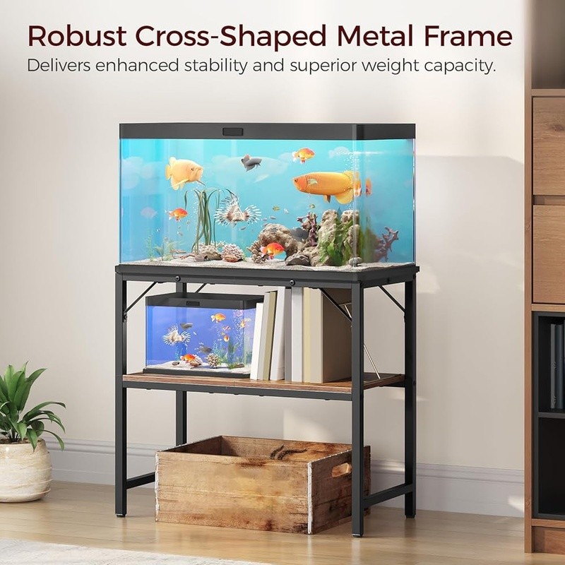 Durable Metal Aquarium Stand Fish Tanks Storage Rack Multi-functional Use