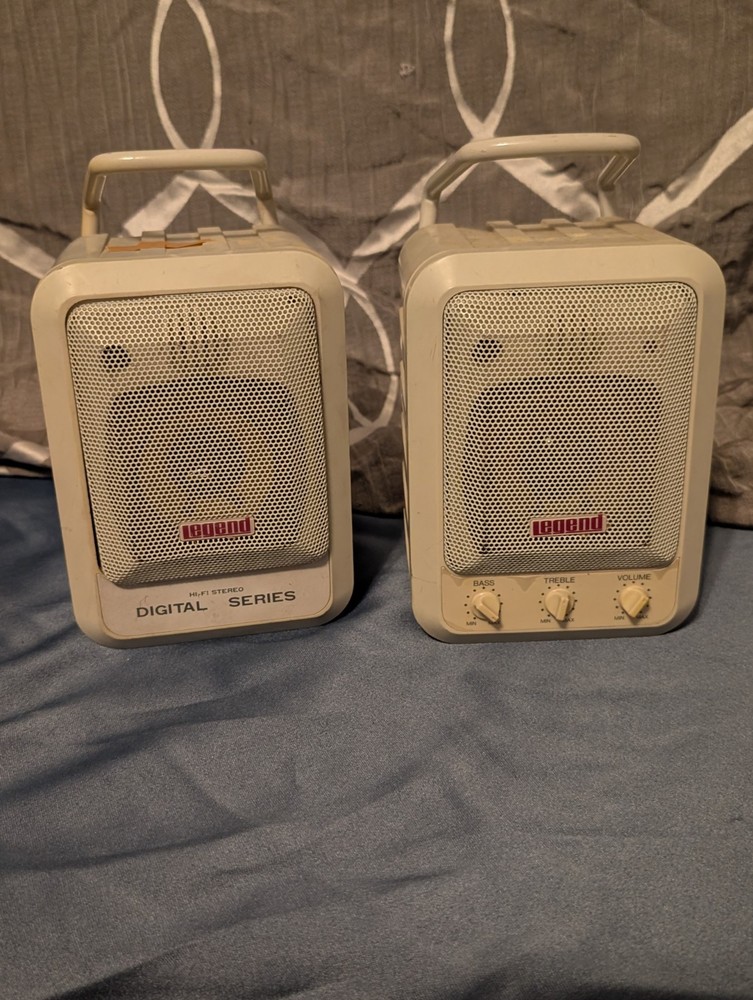 Vintage 90s Legend" brand portable computer speaker UNTESTED