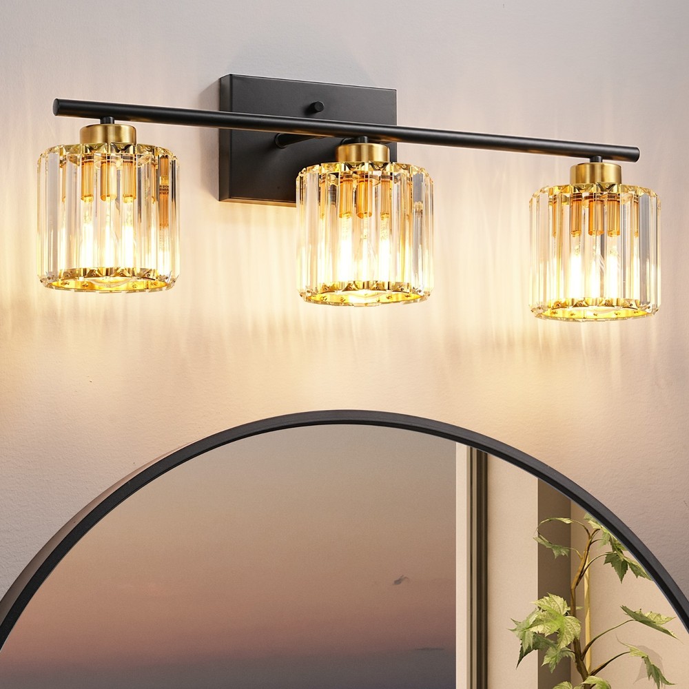 EDISHINE 3-light 24'' Bathroom Dimmable Vanity Light, E26/Medium (Standard)