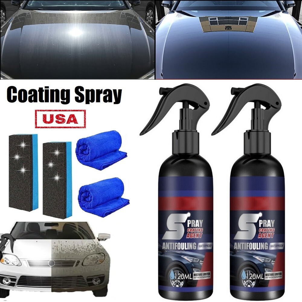 2× Multi-functional Coating Renewal Agent Quick Coating Spray High Protection US