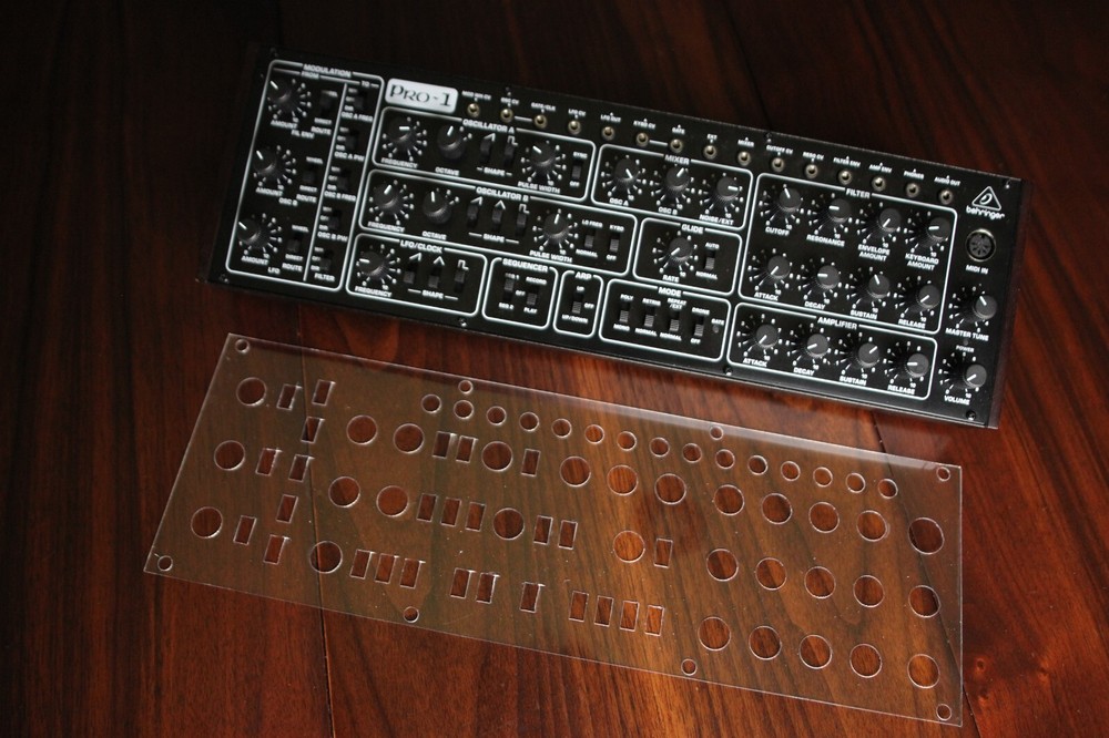 Behringer Pro-1 Analog Desktop Mono Synthesizer Clear Overlay For Patch Saving