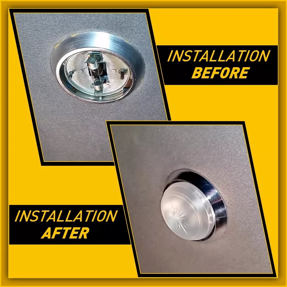 White LED Interior Dome Light For GM Chevrolet Chevy 1970-1981 OT001000A Chrome