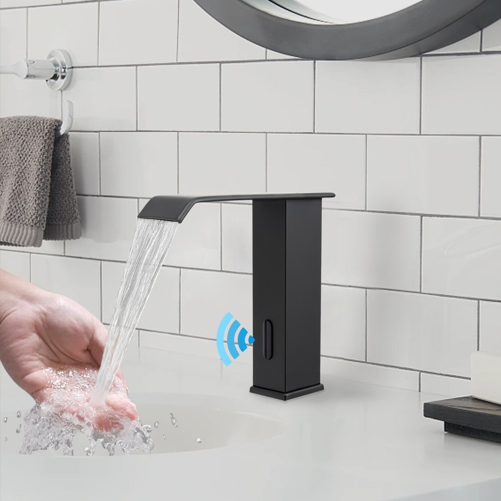 Touchless Waterfall Bathroom Faucet with Infrared Sensor for Easy Use