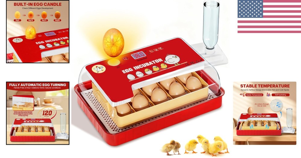 35 Eggs Incubator Automatic Pet Bird Chicken Hatcher Incubators for Hatching Egg
