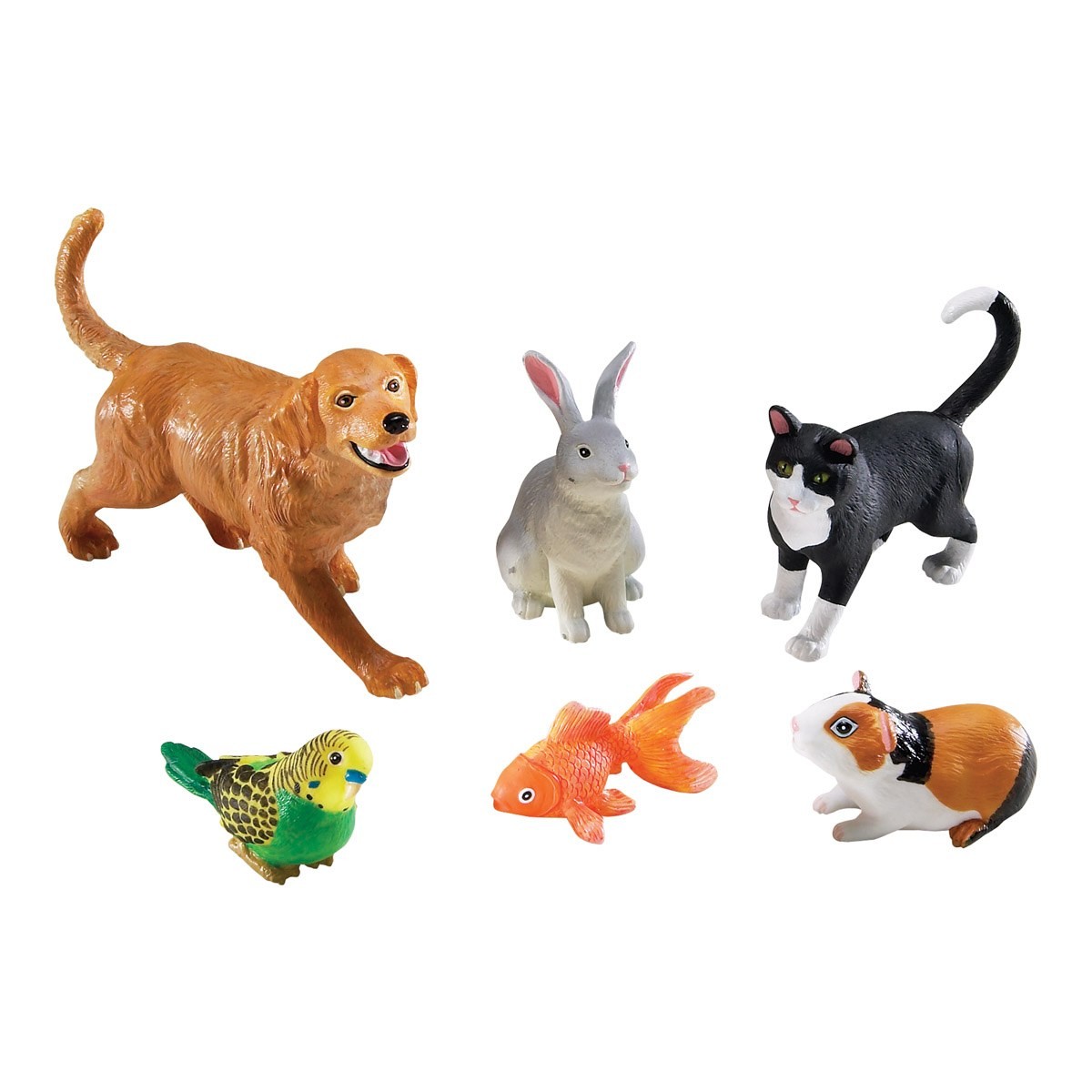 Kaplan Early Learning Company Jumbo Animals Set of 18 - Farm, Jungle, & Pets