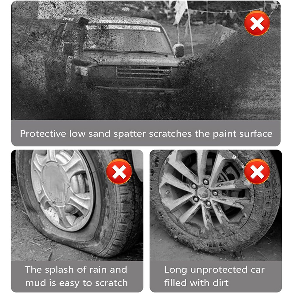 4PCS Mud Flaps for Car Universal Splash Guard PP Mudguards Fits Most Vehicles ZU