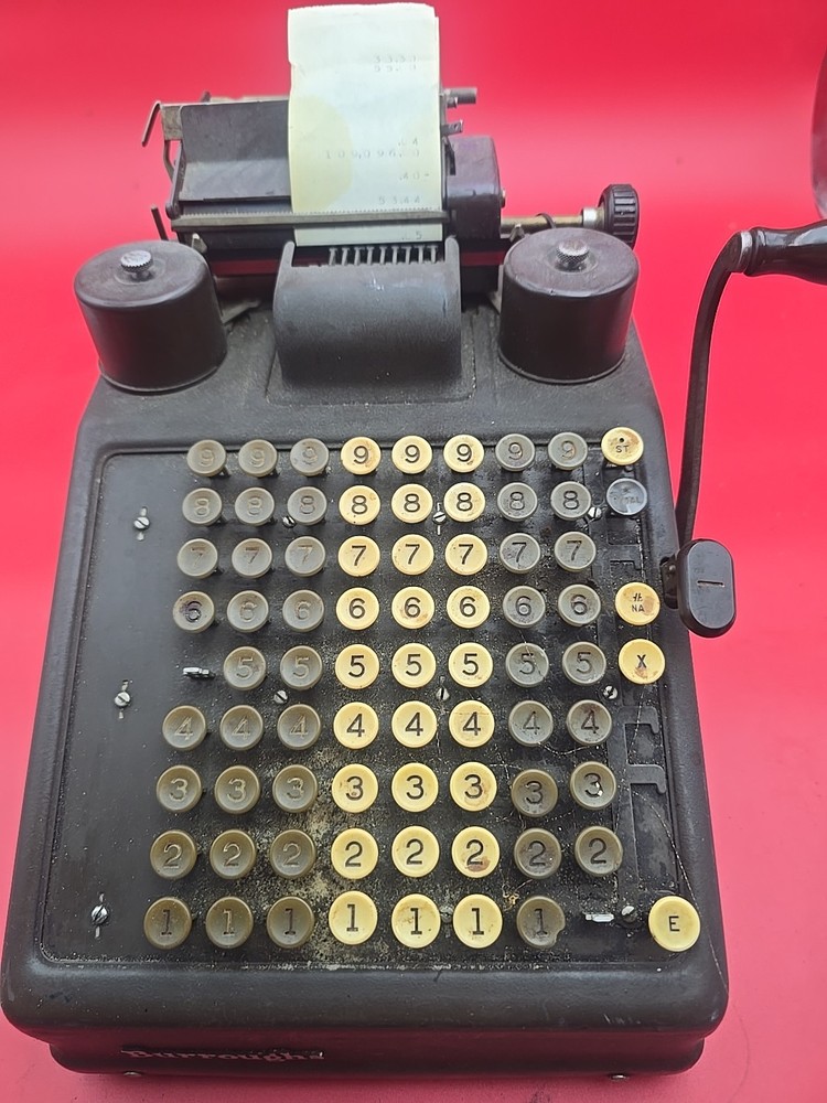 Historically Significant Antique Burroughs Adding Machine - Missing One Button