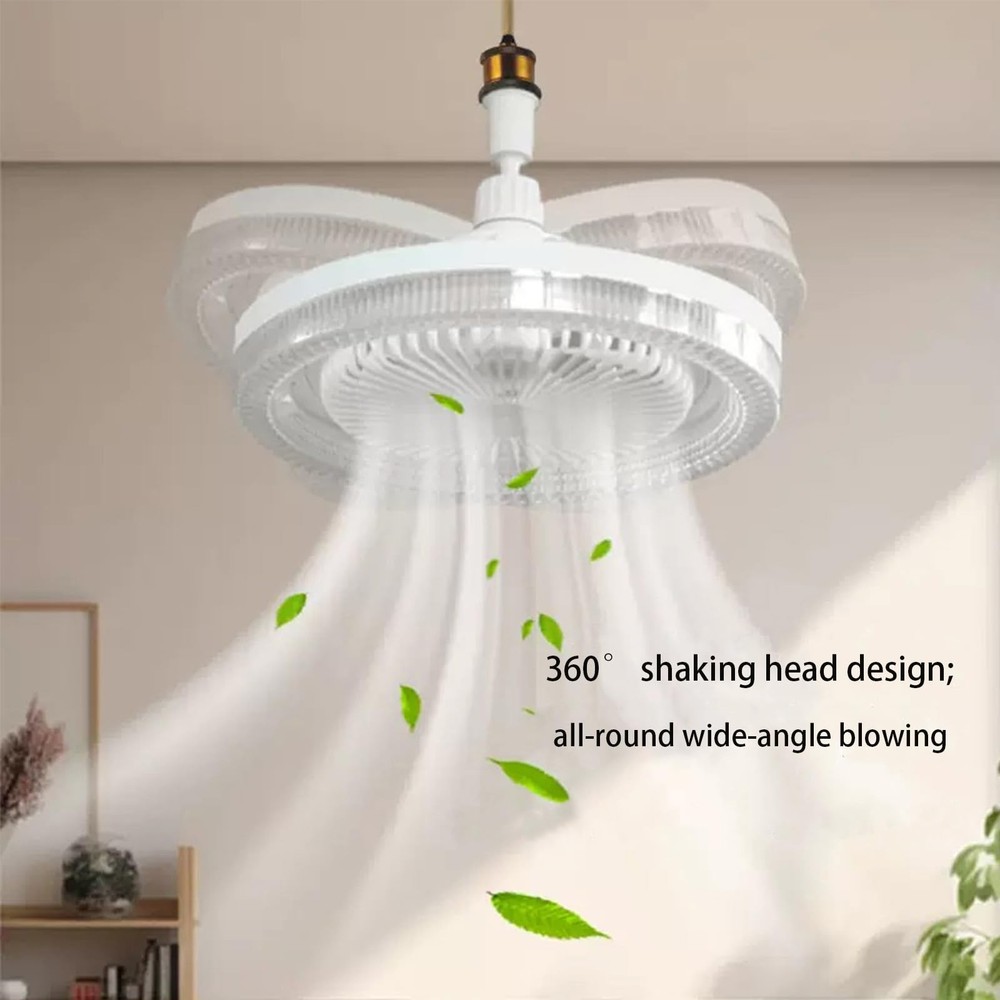 Remote Control Ceiling Crystal Fan Light, RGB Multiple Colors, Adjustable LED...