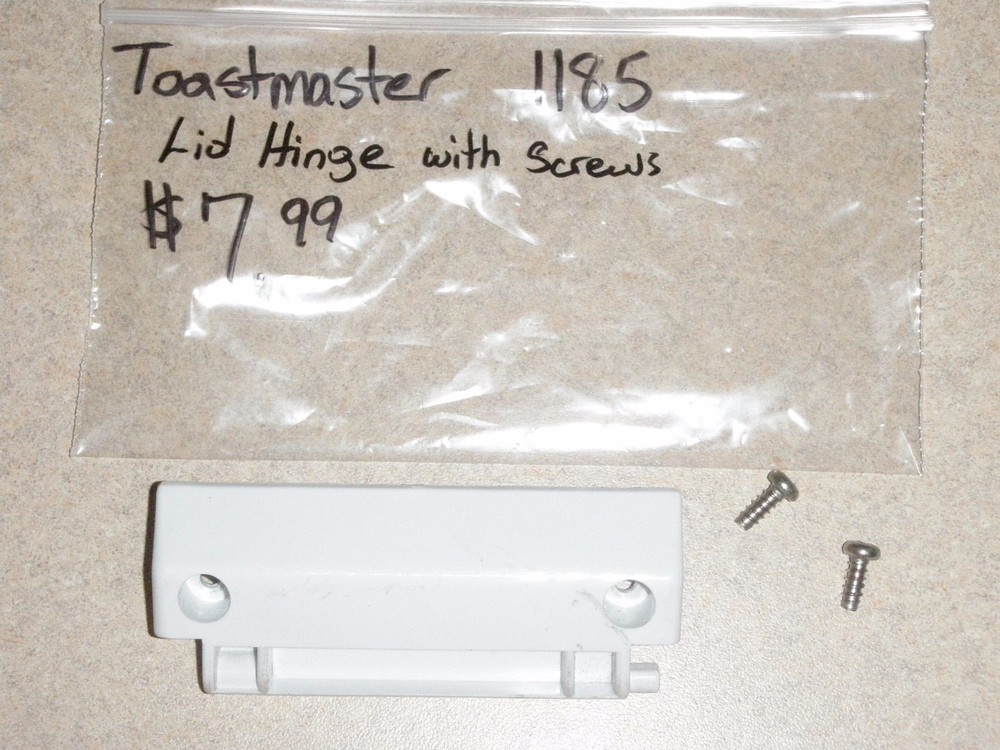 Lid Hinge With Screws for Toastmaster Bread Maker Machine Models 1154 1185 1195