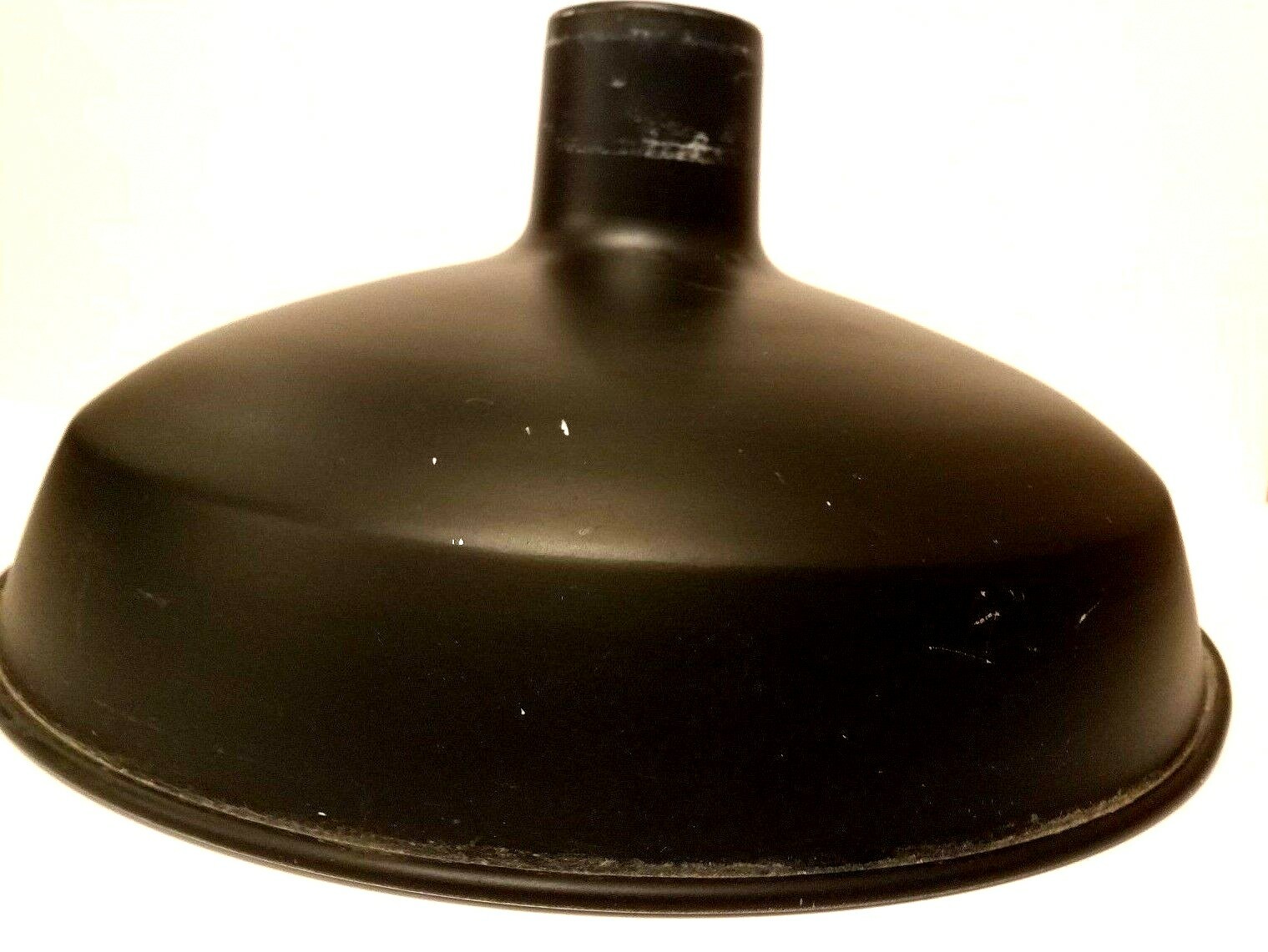 Antique Industrial Ceiling Pendant Light Shade Black Top White Enamel Bottom